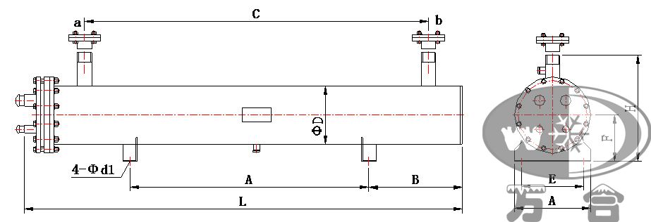 壳管式冷凝器 壳管式冷凝器