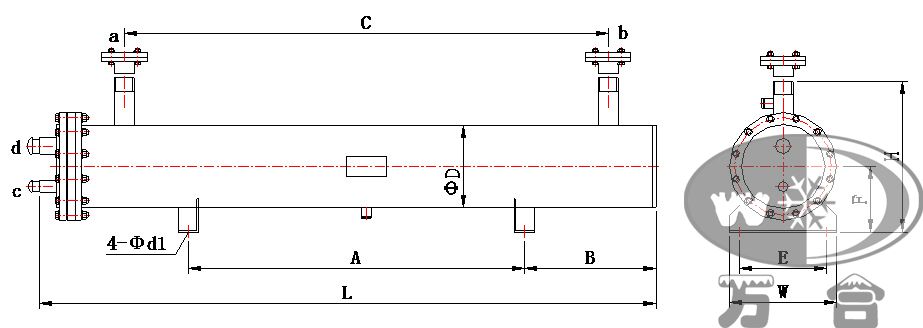 壳管式冷凝器 壳管式冷凝器