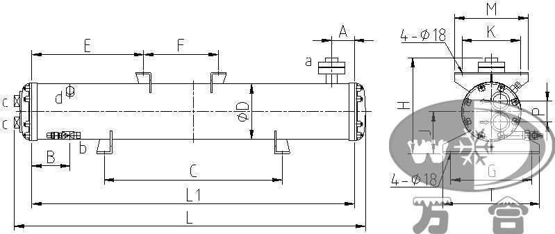 壳管式冷凝器 壳管式冷凝器