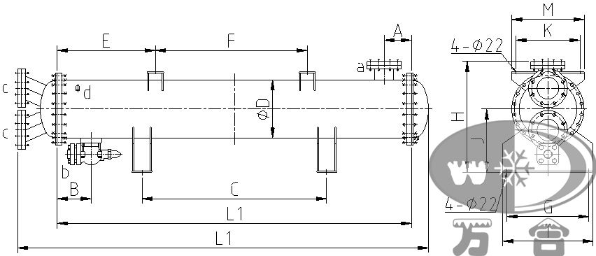 壳管式冷凝器 壳管式冷凝器