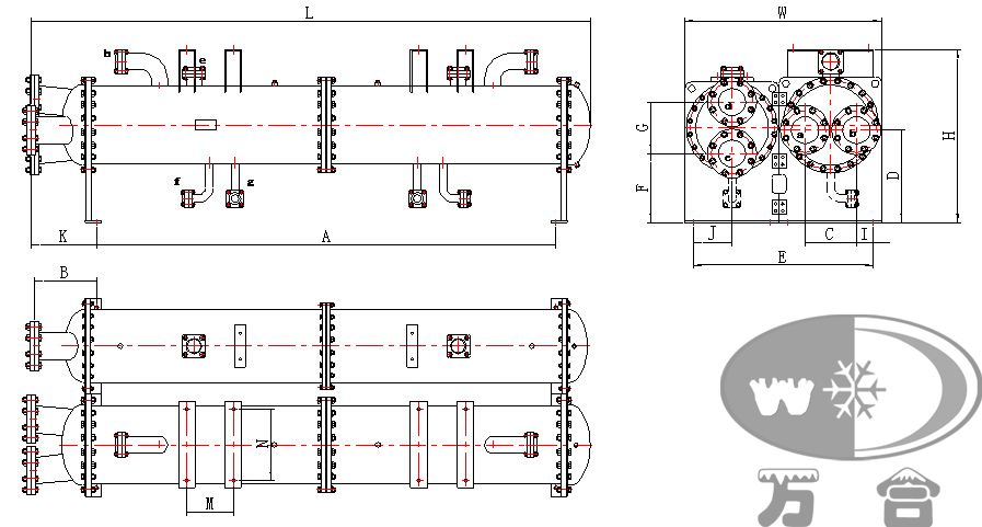 壳管式冷凝器 壳管式冷凝器
