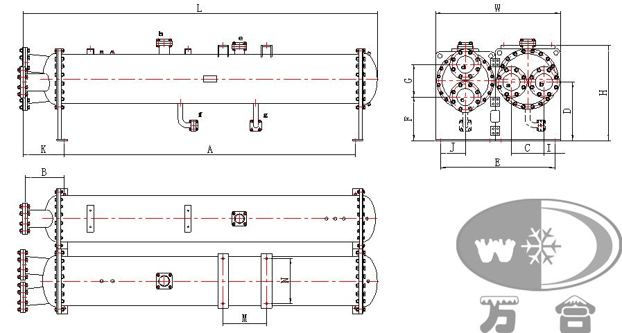 壳管式冷凝器 壳管式冷凝器