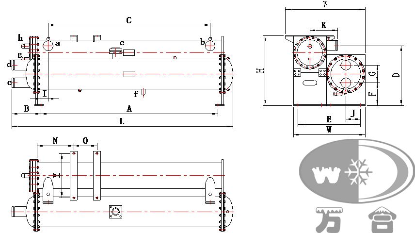 壳管式冷凝器 壳管式冷凝器