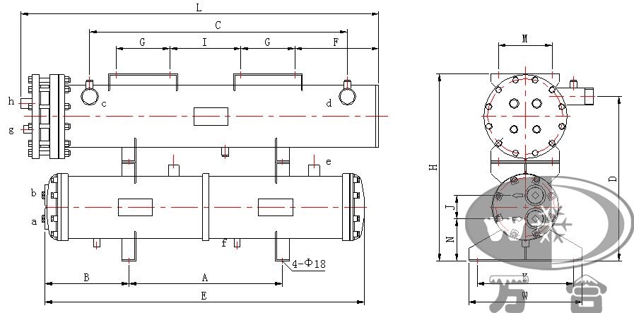 壳管式冷凝器 壳管式冷凝器