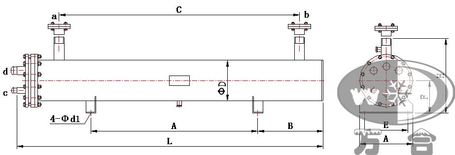 壳管式冷凝器 壳管式冷凝器